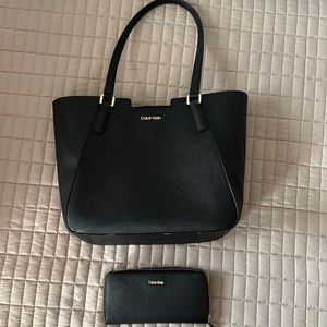 Calvin Klein handbag and wallet